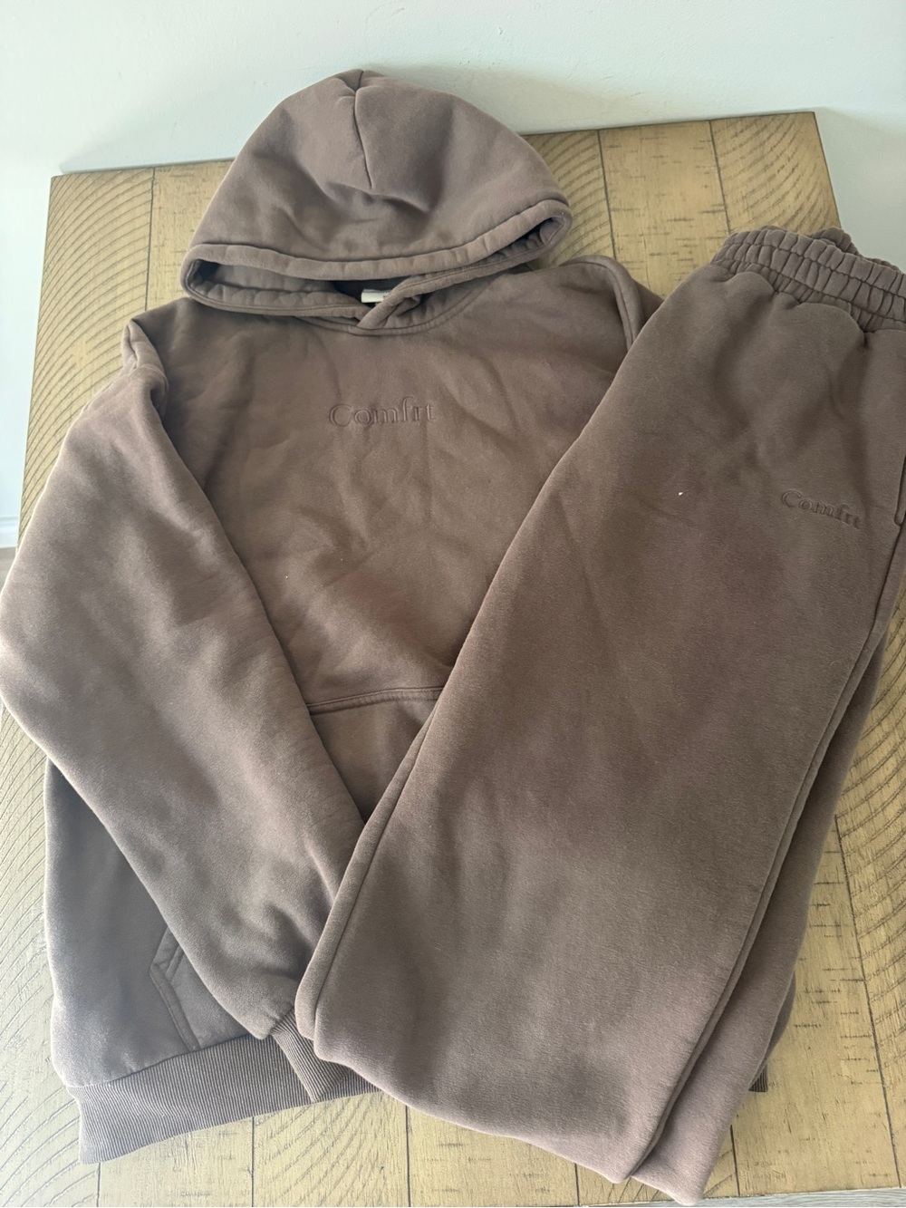 Men’s Comfrt Brown Hoodie & Jogger Set